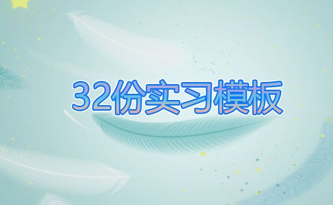 32份实习模板资料